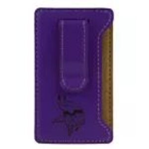 NFL Minnesota Vikings Leather Stick-on Wallet Money Clip For Phones